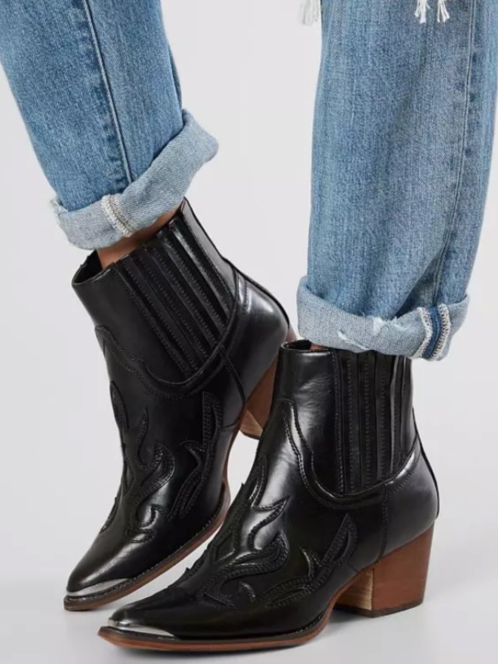ARider Girl Mary Pointed Toe Western Ankle Boot